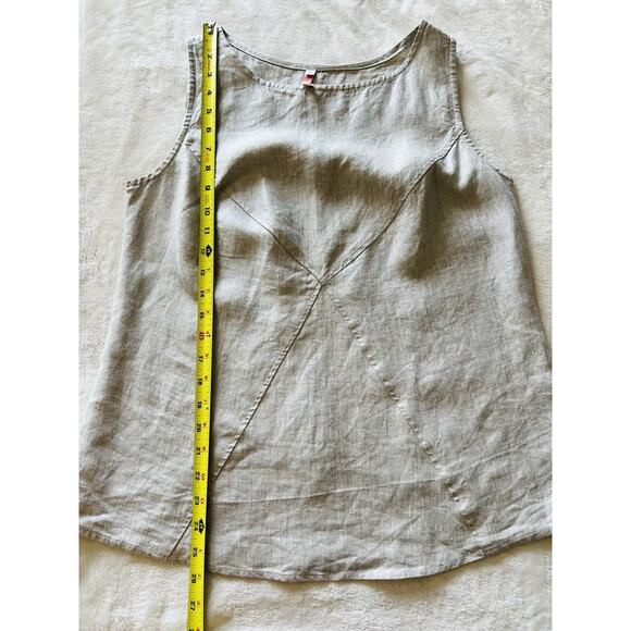 SOUTH STREET LINEN Sz 0 US Small Cream Metallic Criss Cross Shell Tank Top NWOT - Picture 9 of 16